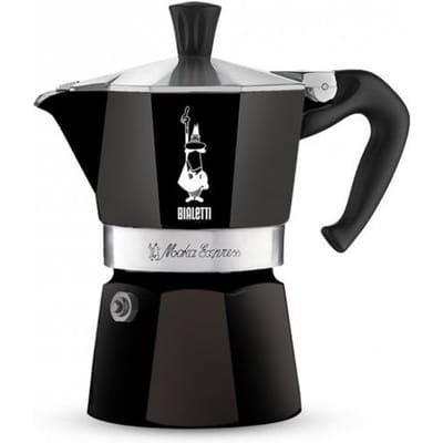Cafetiere italienne - BIALETTI - Moka Express - Tous feux sauf induction - 6 tasses - 300 ml - Noir