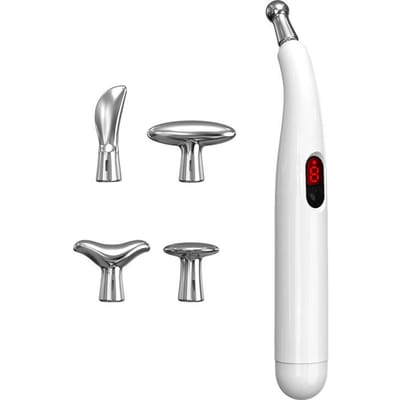 5 IN 1 Elektronische Acupunctuurpen Acupunctuurpuntpen Meridiaanenergie Meridiaanpen Verlichting Spierontspanning USB Oplaadbaar white