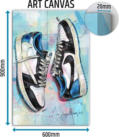 Sneaker canvas fragment low 60x90 cm
