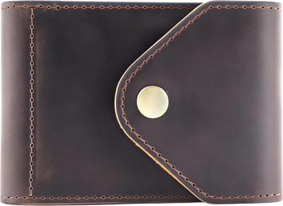 Kunstleren ID-Kaarthouder en Rijbewijs Cover – Koffie – Slanke Portemonnee van Kunstleer in Crazy Horse Stijl – Vintage Oud Ontwerp – Modieuze Kaarthouder voor Dagelijks Gebruik