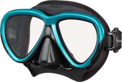 TUSA Intega - Premium snorkelmasker & duikbril van hypoallergeen siliconen met breed gezichtsveld en 3D SYNQ pasvorm - Zwart/Ocean Green - M2004QB OG
