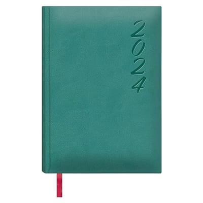 Kalender 2024 A5 - Dagpagina - 336 pagina's - Hard Cover - Groen