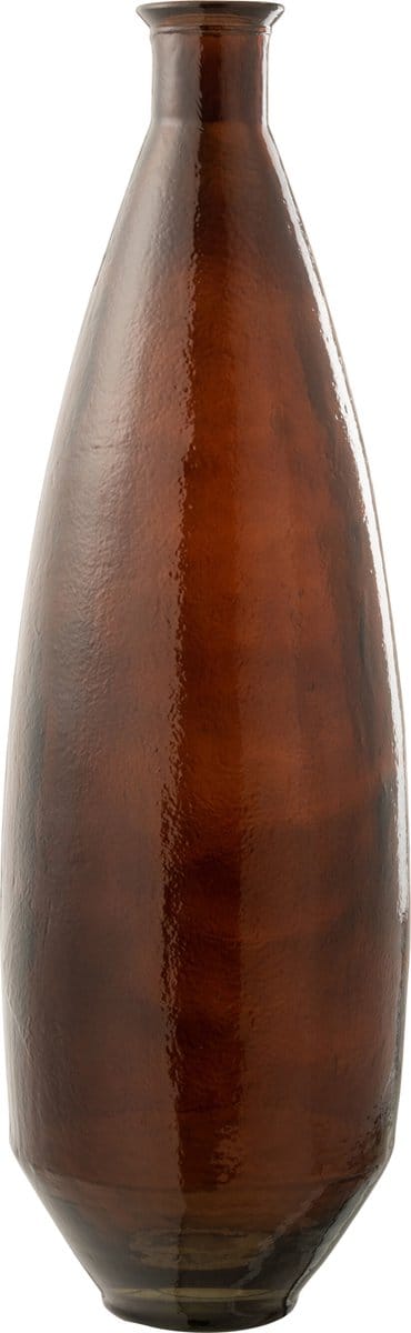 J-Line vaas Ovaal - glas - bruin - 81 cm hoog