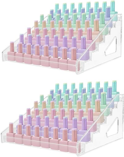 Nail Polish Organizer voor 168 Flessen, 7 Laags Acryl Rek voor Nagellak, Essentiële Olie en Cosmetica Opslag