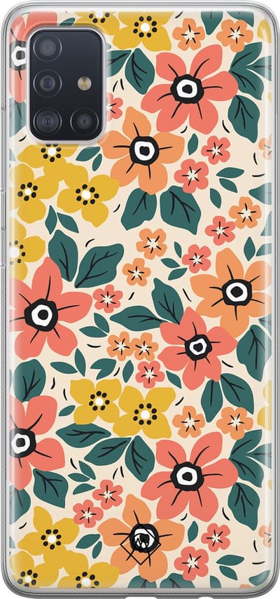 Casimoda® hoesje - Geschikt voor Samsung A51 - Blossom - Backcover - Siliconen/TPU - Multi