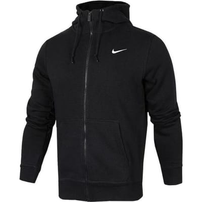 Nike Effen Logo Zip Jas Heren Bovenkleding Zwart 905231-010 S black