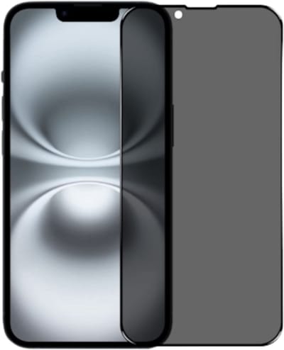 Mobile5 - Privacy Glas Screenprotector voor iPhone 13 Pro / 14 / 16E - Mat Privacy - Anti Reflectie - Kras en Valbestendig - Volledig schermvullend - Zwart omlijnd