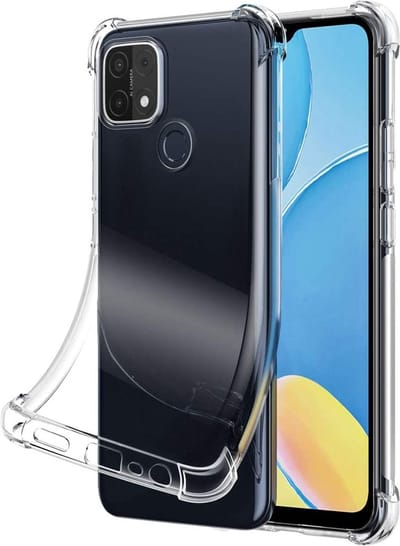 Hoesje geschikt voor Oppo A15 / A15s - Clear Anti Shock Hybrid Armor Case Siliconen Back Cover Hoes Transparant