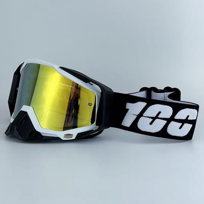 100 Lunettes Motocross Sportives Lunettes de Soleil Moto Homme Masque VTT ATV Protection Coupe-Vent Ski Cyclisme Course Lunettes Tout-Terrain