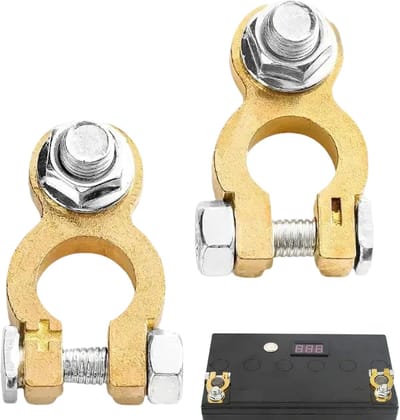 Batterij Terminal Connectoren - Accu Klemmen - Auto Onderhoud - Isolatie Bescherming - 10 x 5 x 5 cm - Zilver