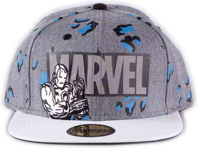 Marvel Iron Man - Logo All Over Print Snapback Pet - Grijs
