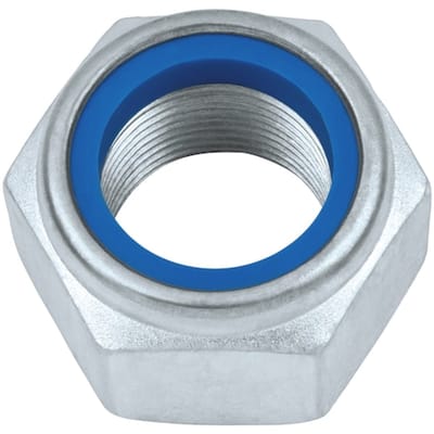 Wurth - DIN 985 staal I6I / I8I verzinkt fijne draad - Zeskantmoer, laag profiel DIN 985, staal I6I/I8I, verzinkt, blauw gepassiveerd (A2K) - x 25 st
