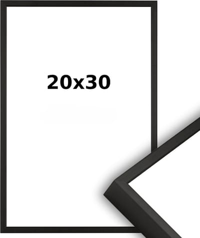 Aluminium Wissellijst 20 x 30 Zwart - Ontspiegeld Glas - Professional
