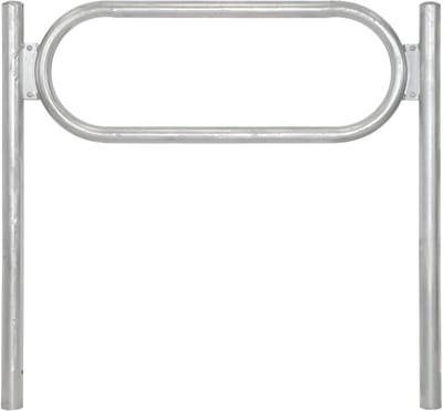 Fietsenrek 115 x 124 cm thermisch verzinkt staal Ø 60 mm Beton in fietsstandaard Parker type O