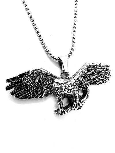 Stoer - RVS - Ketting - adelaar met uitslaande vleugel B 80 x H 34 mm