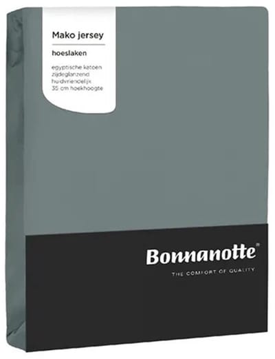 Bonnanotte Mako Jersey Hoeslaken | Vintage Green | 100% Egyptisch katoen | 140/160 x 200/220 cm | Voor hoge matrassen