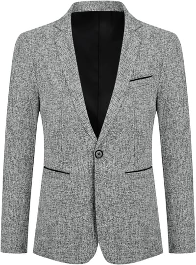 ALLTHEMEN Heren Zakelijk Jas Sportieve Slim Fit Blazer - Vrijetijdsjasje Kostuumjas - XS
