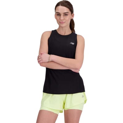 New Balance Slanke mouwloze tanktop voor dames (Zwart)