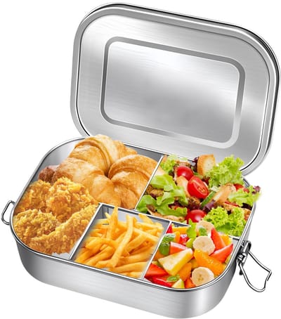 Omgoods - Roestvrijstalen Lunch Box 1600 ml met 5 Compartimenten