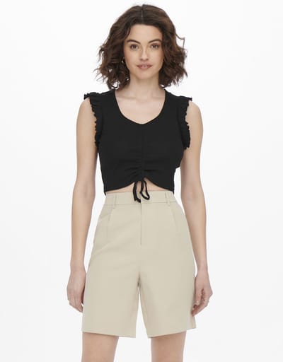 ONLY - ONLLAILA LIFE S/L RUCHING TOP JRS - Dames - Blouses