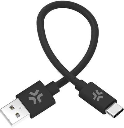 Celly Oplaadkabel 60W - USB kabel - USB-A naar USB-C kabel geschikt voor o.a. iPhone & Samsung - 0.3m - Zwart