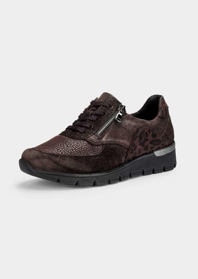 Sneakers met loopzool met luchtkussentjes - bruin - Gr. 36 van Goldner Fashion