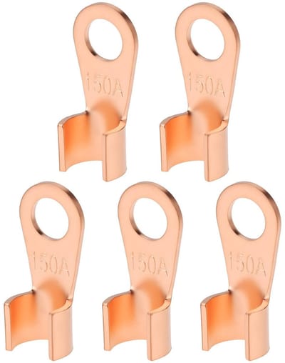 Dailygoods- Koper Crimp Terminal - 5 Stuks - Open-End Lugs - 16-35 mm² - Voor Machines/Energieopwekking - Lengte 39,7 mm - Schokbestendig - Terminalconnector