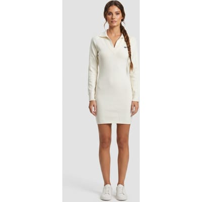Adidas Originals Long Sleeve Collared Dress Maat: 2XS | Blousejurken Outlet | Dames | Wit