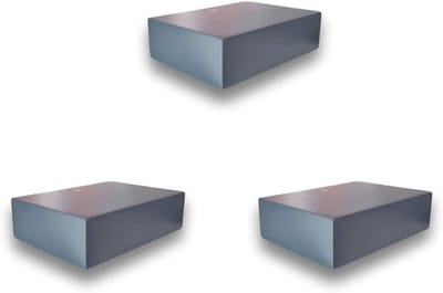 Famanu - Set van 3 vitrines, kleine antraciet wandplanken voor decoratieve objecten