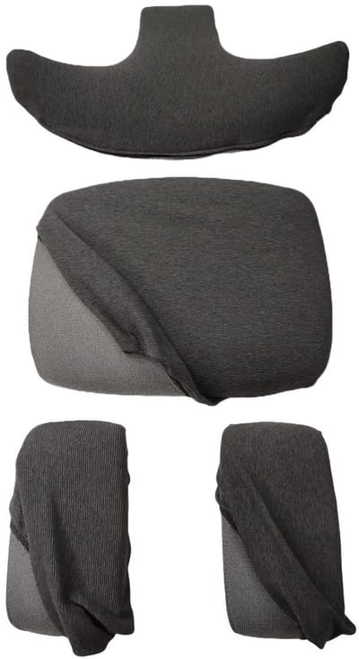 Stoelhoezen voor ergonomische stoel, verstelbaar, met rugleuning, Stoelhoes, Stoelbeschermer, 4 stuks, donkergrijs