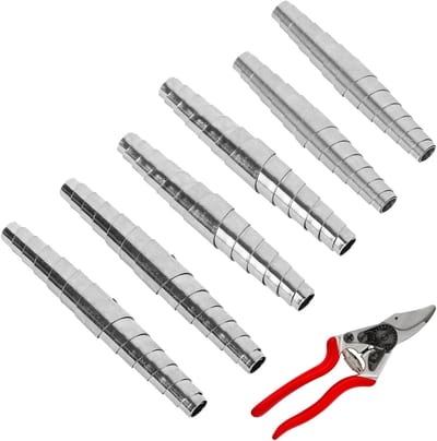 Set van 6 Flexibele RVS Spiral Springs voor Tuinscharen - Onderdeel voor Scharen Reparatie en Onderhoud (6cm, 7cm, 8cm)