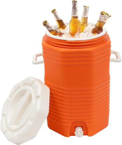 Geïsoleerde Drankkoeler - Koude Isolatie Emmer - Dranken Koel Houden - Tot 48 uur koeling - 16 Liter Capaciteit - Oranje