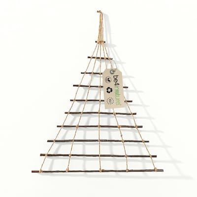 be4nature Houten kerstboom om op te hangen 60x70 cm – Wanddecoratie, Adventskalender, Kerstdecoratie
