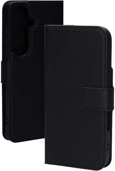 Mobiparts hoesje geschikt voor Samsung Galaxy S26 - Wallet/Boekhoesje - Eco Leer - Magneet Sluiting - Opberg vakken - Zwart