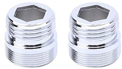 Dailygoods - Kraan Adapter - Waterbesparende Connector - Massief Metaal - Zilver - M24-1/2 - 2 Stuks - Geschikt voor Keuken en Badkamer