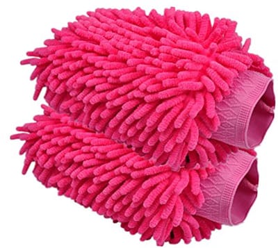 2 Stuks Microvezel Chenille Washandschoenen voor Autowassen