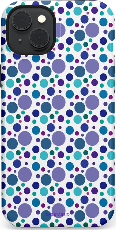 Casetastic Hoesje Geschikt voor Apple iPhone 15 Plus Magsafe - Stijlvolle Beschermende Duo-layer Case - Bubble blauw