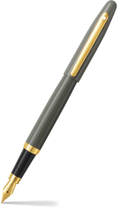 Sheaffer vulpen VFM - E9427 - M - light grey PVD gold