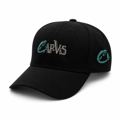 Vis Pet Zwart – Baseball Cap voor Vissers – Verstelbaar