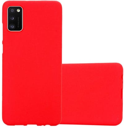 Cadorabo Hoesje geschikt voor Samsung Galaxy A41 in FROST ROOD - Beschermhoes gemaakt van flexibel TPU silicone Case Cover