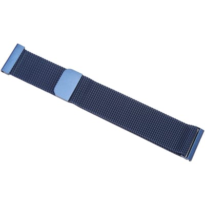 Bracelet de montre universel 22 mm en acier inoxydable à boucle à absorption magnétique, bracelet de montre en maille métallique, bracelet à dégagement rapide pour GT pour bleu