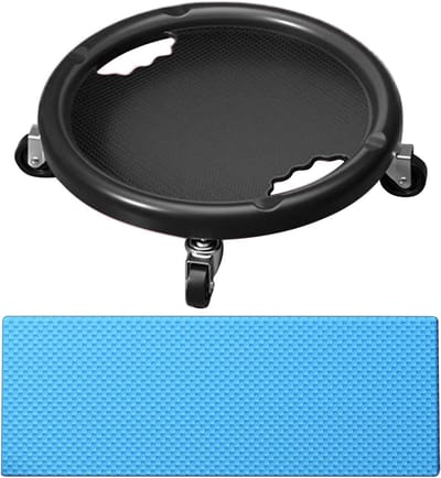 Buikspierwiel - Trainingswiel Core - Buikspieren Trainen - 360 Graden Draaibaar - 28x28x8 cm - Zwart