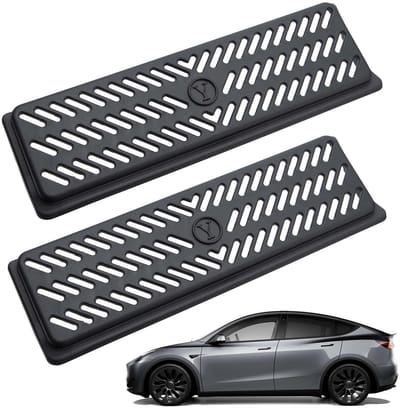 Dailygoods- Ontluchtingsafdekking - 2 Stuks - Zelfklevend - Zwart - Beschermset - Voorkomt Verstopping - Eenvoudige Montage - Ventilatieafdekking
