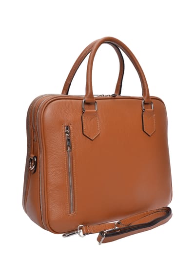 Luisa Vannini Brown Rundleer Tas