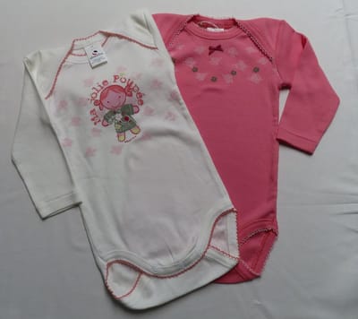 Absorba - Rompers - Body - 2 Pack - Meisjes - Wit , roze - 6 maand 67