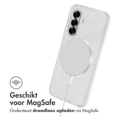 imoshion Hoesje - Geschikt voor Samsung Galaxy A36 - Sparkle Backcover met Magnetische Ring - Glitter Transparant