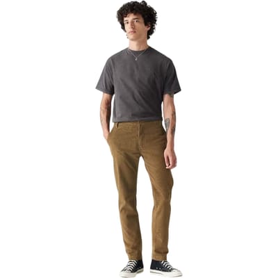 Levis Heren Karla Corduroy Textuur Slim Chino's (Bruin)