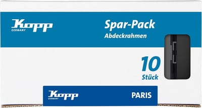 Kopp 1-voudig afdekraam - mat zwart - set van 10 - duurzaam thermoplast