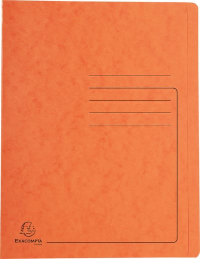 Exacompta 25x Snelhechtmap in glanskarton 355g - A4 - Oranje - 39994E