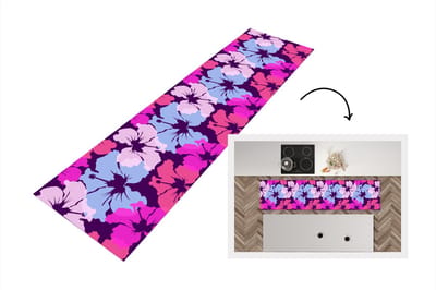 Keukenloper - Loper keuken - Pastel - Hibiscus - Bloem - Hawaii - Design - 200x50 cm - Keukenloper vinyl